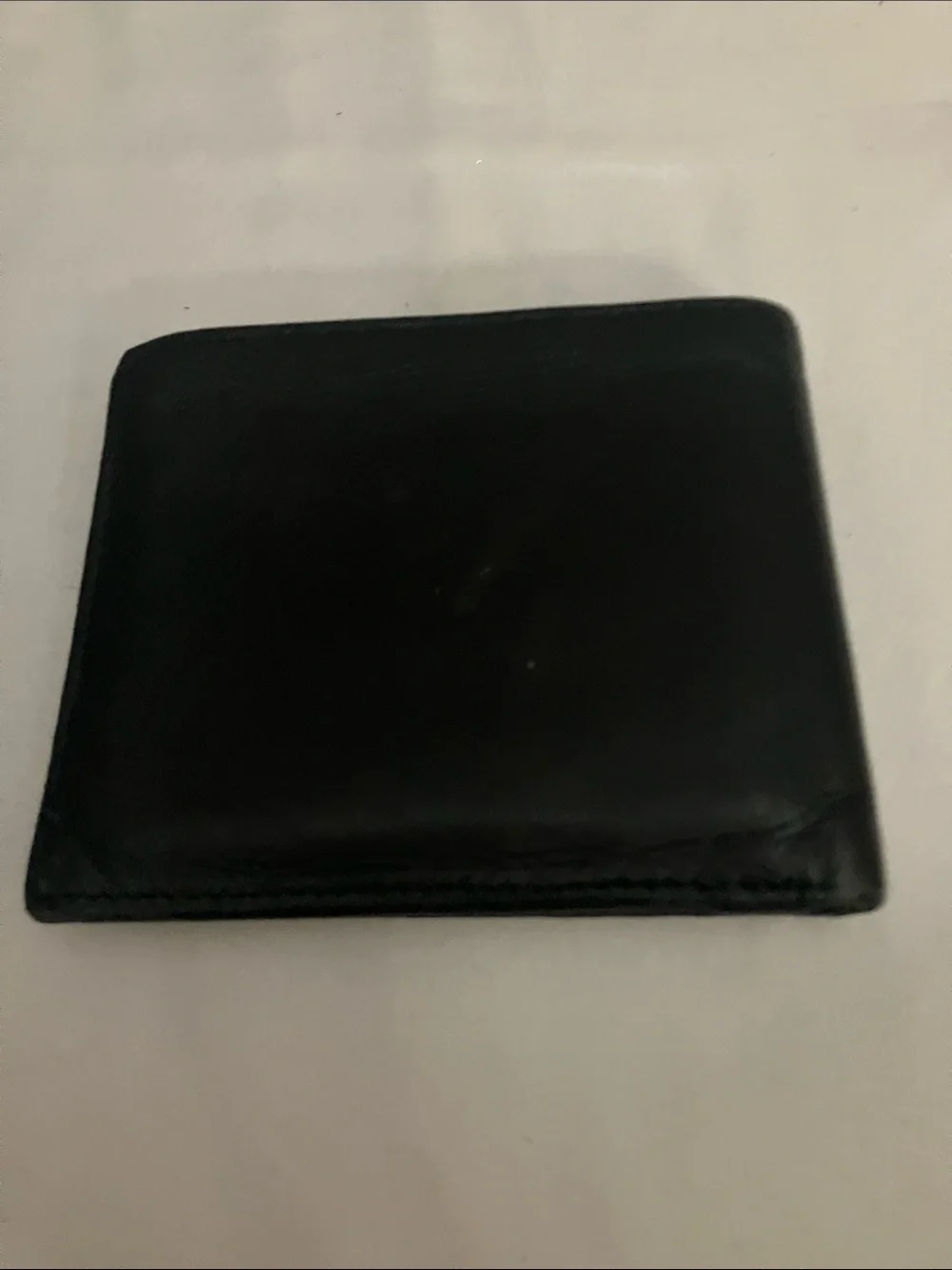 Tommy Hilfiger Black Leather Bifold with Signature Flag Plaque